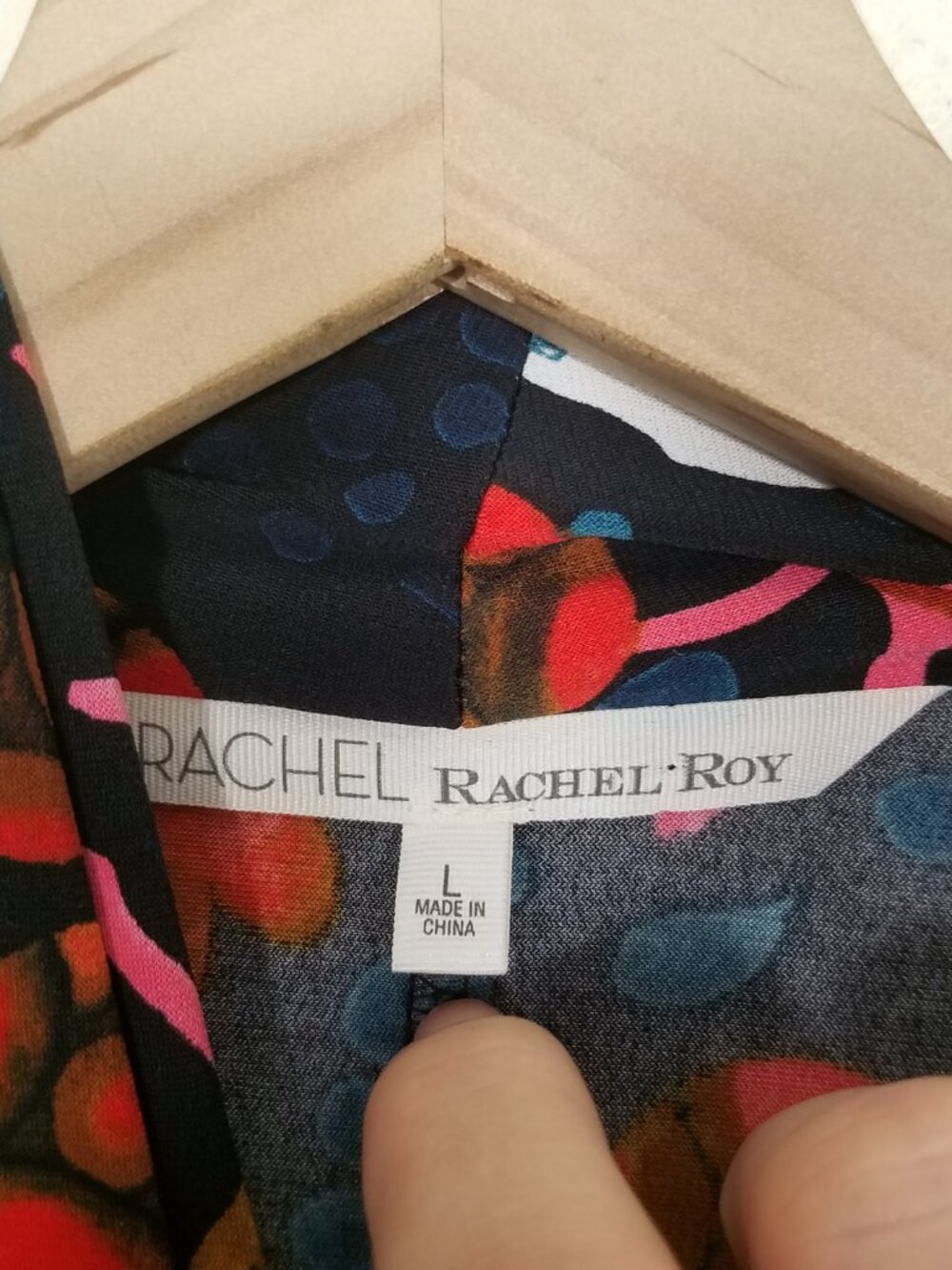 NWT RACHEL Rachel Roy 24 Hour Draped Dress Birds Floral Print with Pocket Size L - Picture 6 of 8